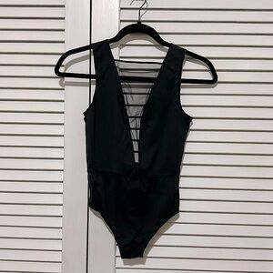 !NWT¡ Victoria’s Secret Deep V Bodysuit; Women’s Small  Black
